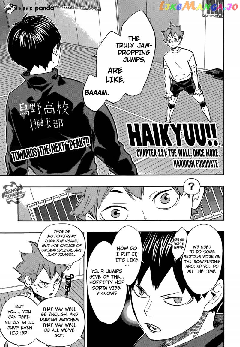 Haikyuu!!, Chapter 221 image 01